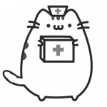 Doctor Pusheen coloring pages