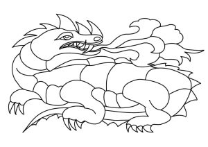 Dragon Shooting Fire coloring pages