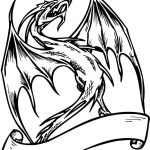 Dragon and Banner coloring pages