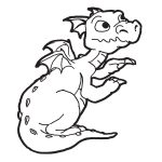 Dragon baby coloring pages