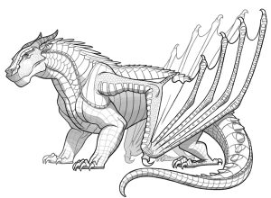 Dragon from wings of fire coloring pages
