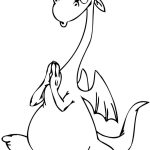 Dragon is Praying coloring pages