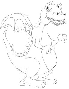 Dragon is Shy coloring pages