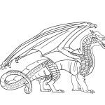 Dragon wings of fire coloring page
