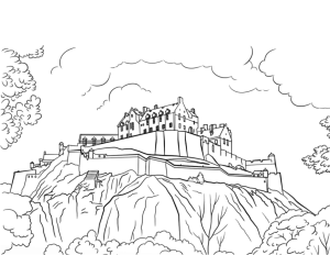 Edinburgh castle coloring pages