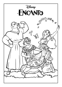 Encanto Madrigal Sisters coloring pages