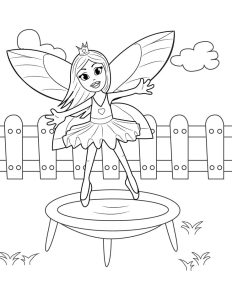 Fairy Jumps coloring pages