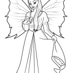 Fairy and Butterfly coloring pages