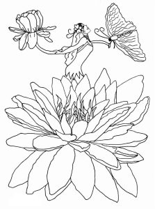 Fairy in Flower coloring pages