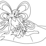 Fairy on Leaf coloring pages