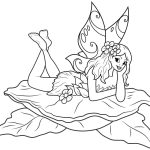 Fairy on a Leaf coloring pages