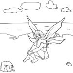 Fairy on the Beach coloring pages