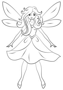 Free Fairy coloring pages