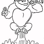Funny King Kong coloring pages