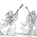 Gandalf and Saruman coloring pages