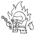 Ghost Rider Among Us coloring pages