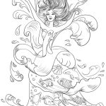 Glamorous Mermaid coloring pages
