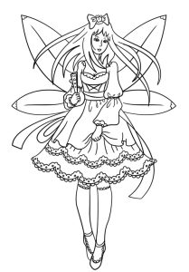 Gothic Fairy coloring pages