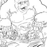 Happy King Kong coloring pages