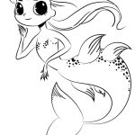 Happy Mermaid coloring pages