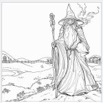 Happy Gandalf coloring pages
