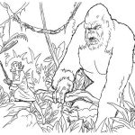 King Kong and Ann coloring pages