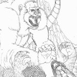 King-Kong fighting coloring pages