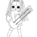 LOL OMG guitar girl coloring pages