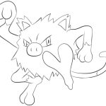 Mankey coloring pages