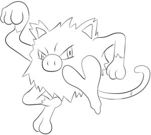 Mankey coloring pages