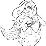 Mermaid is Happy coloring pages
