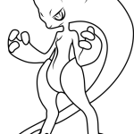 Mewtwo coloring pages free