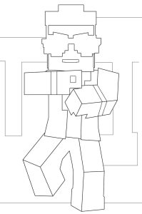 Minecraft Gangnam Style coloring pages