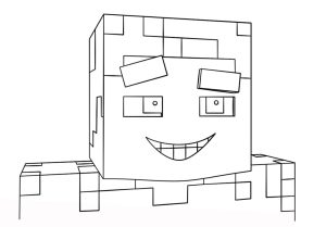 Minecraft Smiling Steve coloring pages