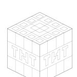 Minecraft TNT coloring pages