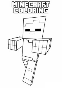 Minecraft Zombie coloring pages