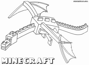 Ender Dragon coloring pages Unique Minecraft