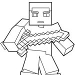 Minecraft coloring pages herobrine