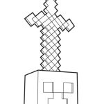 Minecraft cross coloring pages