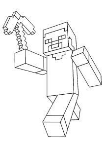 Minecraft tool coloring pages