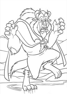 Monster panicked coloring pages