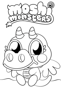 Moshi monsters burnie coloring pages