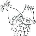 Poppy hugging Branch coloring pages