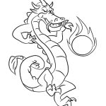 Powerful Chinese Dragon coloring pages