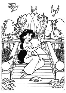 Princess Jasmine coloring page