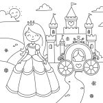 Princess castle coloring pages
