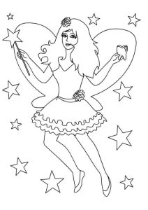 Printable Beautiful Fairy coloring pages