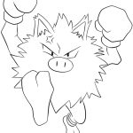 Printable Primeape coloring pages