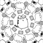 Pusheen Haloween coloring pages