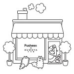 Pusheen House coloring pages